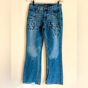 Express Women’s Boot Cut Jeans with Beaded Detail - Size 5/6 Rare